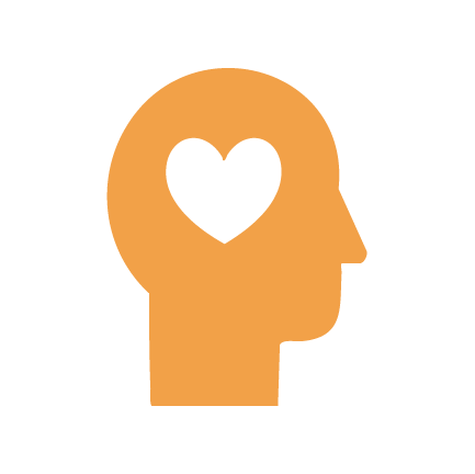 Icon representing emotional support and compassion